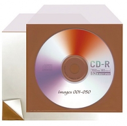 Lineco Corrosion Intercept CD/DVD Protector w/Angle Flap  & Adhesive Backing - 10 pack