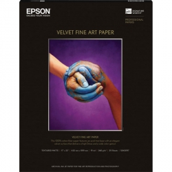 Epson Velvet Fine Art Inkjet Paper - 260gsm 17x22/25 Sheets