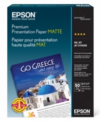 Epson Premium Presentation Matte Inkjet Paper 8.5x11/100 Sheets