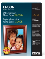 Epson Ultra Premium Photo Paper Glossy 8.5x11/25 Sheets