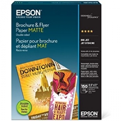 Epson Brochure and Flyer Matte Inkjet Paper - 8.5x11/150 Sheets 