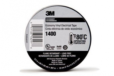 3M Economy Electrical Tape 3/4 in. x 60 ft. - Black 