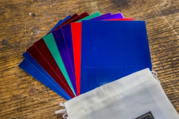 Tintype Blue/Red/Purple/Green Aluminum Plates - 4x5/9 Pack 