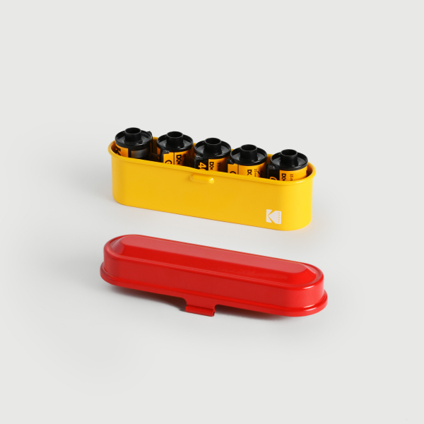 Kodak 35mm Steel Case Red/Yellow - Holds 5 Rolls of Film