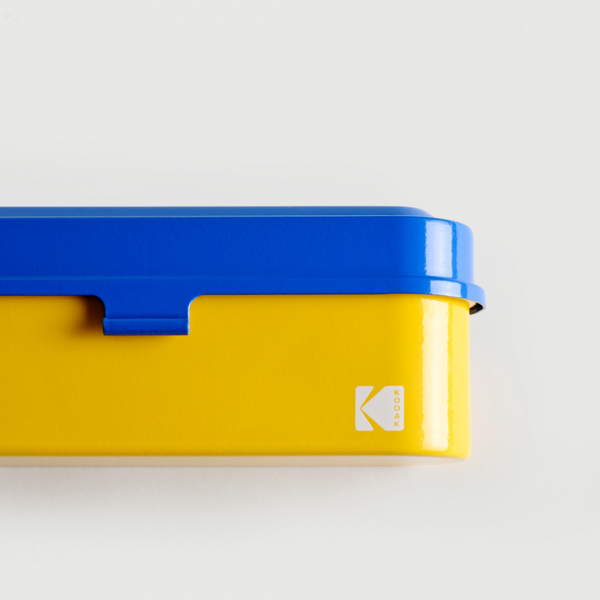 Kodak 35mm Steel Case Blue/Yellow - Holds 5 Rolls of Film