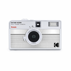 product Kodak Ektar H35N Half Frame 35mm Camera w/ 22mm Lens F/8 and Flash - Silver