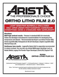 Arista Ortho Litho Film 2.0 3.9x4.9/50 Sheets - For 4x5 Film Holders