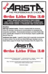 Arista Ortho Litho Film 3.0 - 4x5/50 Sheets