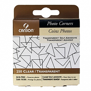 Canson Self Adhesive Photo Corners 1/2" - Clear
