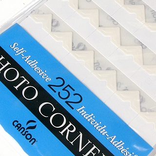Canson Self Adhesive Paper Photo Corners 5/8" - White