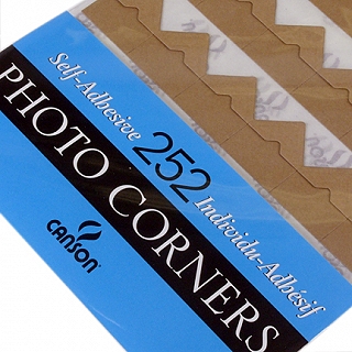 Canson Self Adhesive Paper Photo Corners 5/8" - Brown