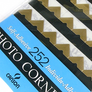 Canson Self Adhesive Paper Photo Corners 5/8" - Gold