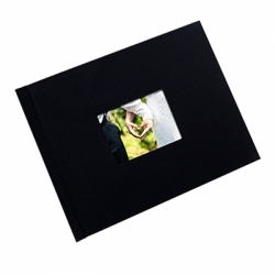 Pinchbook Photo Book - 6X8 Black Cloth with Window 