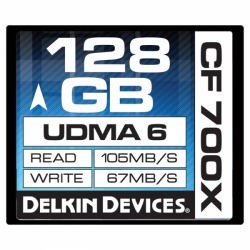 Delkin Devices 128GB Compact Flash (CF) Memory Card - 700X UDMA 6