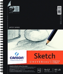 Canson Universal Sketch Pad Uncoated Paper for Alternative Process - 9x12/100 sheet pad
