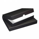 Lineco 16 x 20 x 1.75 in. Folio Metal-Edge Storage Box - Black
