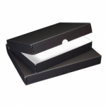 Lineco 9 x 12 x 1.75 in. Folio Metal-Edge Storage Box - Black
