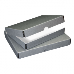 product Lineco 22 x 30 x 1.75 inch Folio Metal-Edge Storage Box - Grey