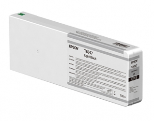 Epson UltraChrome HD Light Black Ink Cartridge (T804700) for P Series Printers - 700ml