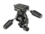 Manfrotto #808RC4 Three Way Pan-Tilt Head with Quick Release Plate #3271