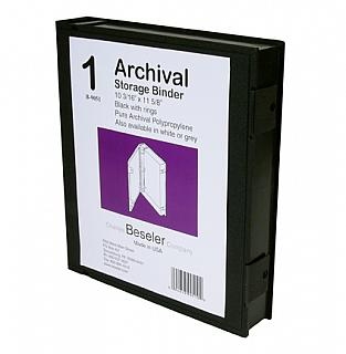 Besfile Archival Storage Binder with Rings - Black