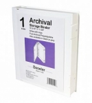 Besfile Archival Storage Binder with Rings - White