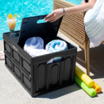 Greenmade InstaCrate Grande - Black Collapsible Storage Tote with Lid