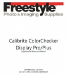 Supplemental Instruction Manual for Calibrite ColorChecker Display Pro/Plus and xRite i1Display Pro/Plus