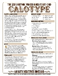 f295 Historic Process Laminated Reference Card for Calotype